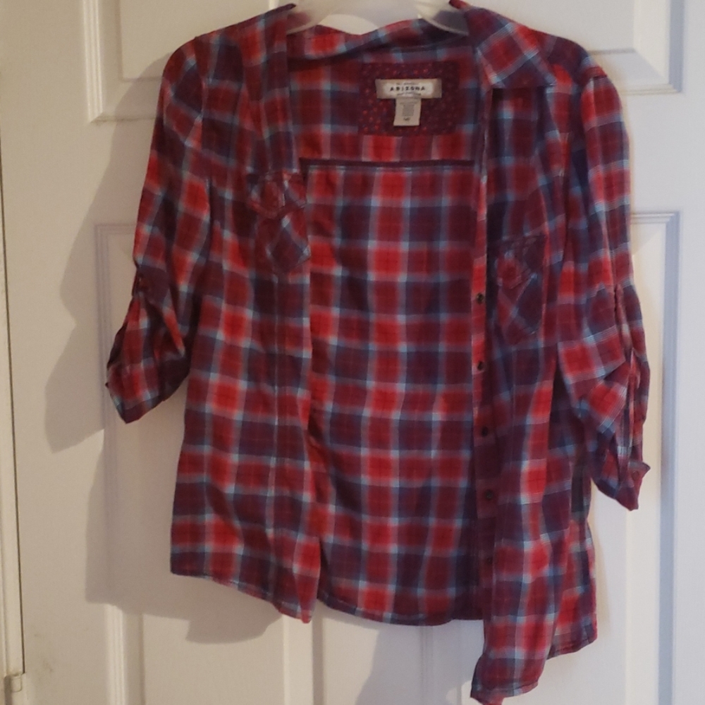 Plaid shirt blouse